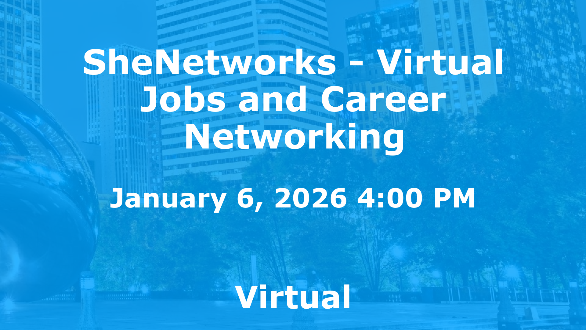 SheNetworks - Virtual Jobs and Career Networking event image